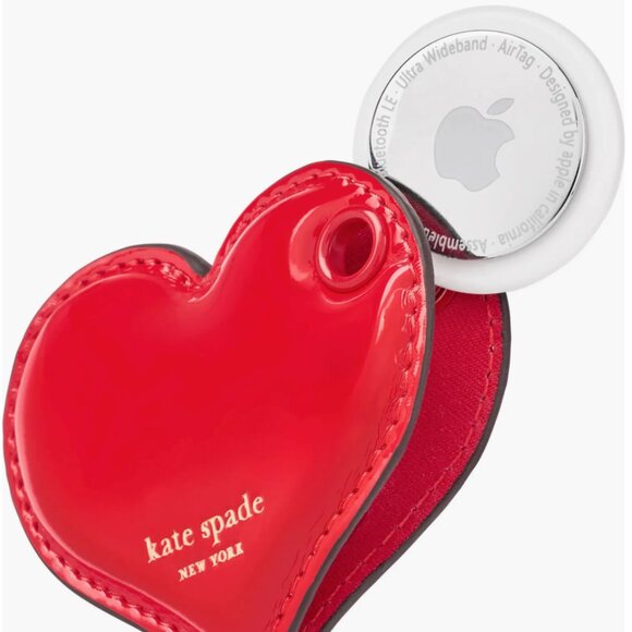 NWT Kate Spade New York Heart Charm Airtag Case MSRP $40 Red - Picture 3 of 7